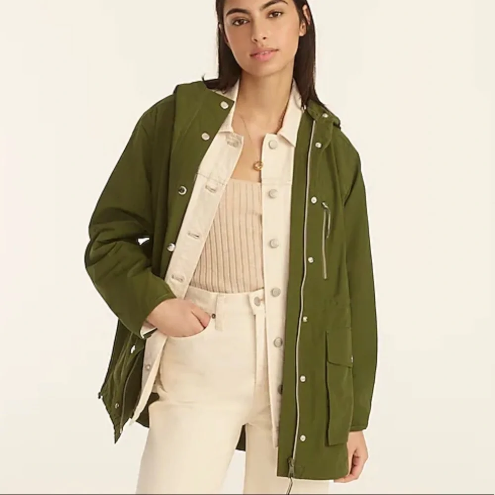 J crew relaxed perfect lightweight jacket laurel green nwot